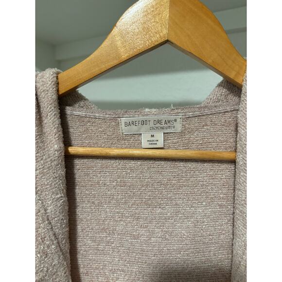 Barefoot Dreams CozyChic Ultra Lite Hooded
Cardigan in Beach Rock Sz M - Picture 3 of 6